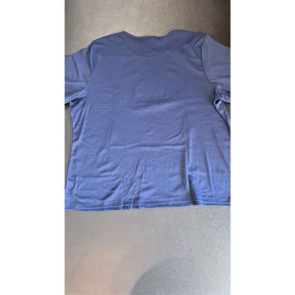 Karen Scott Womens Mixed Print Graphic Tee Intrepid Blue Flag Size 3X NWT P1-91 - Picture 11 of 12